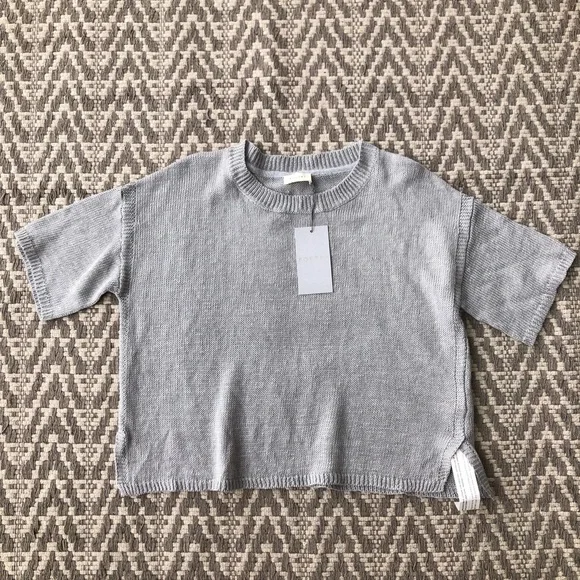 Poetry short sleeve linen knit sweater top size 6 - Picture 3 of 13